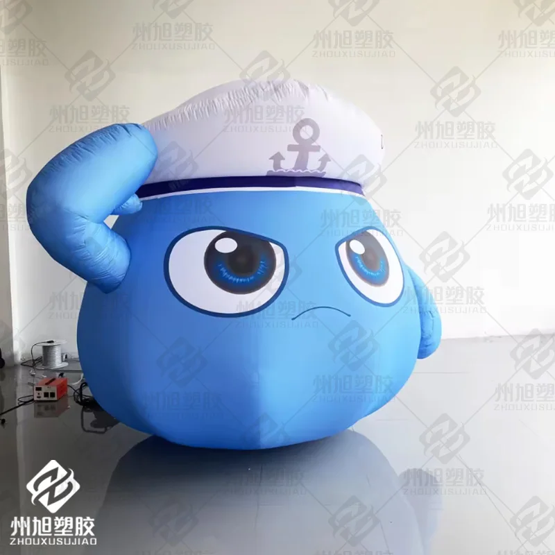 

Giant inflatable cartoon blue soldiers wearing hats air model events decorate the balloon blower advertisement