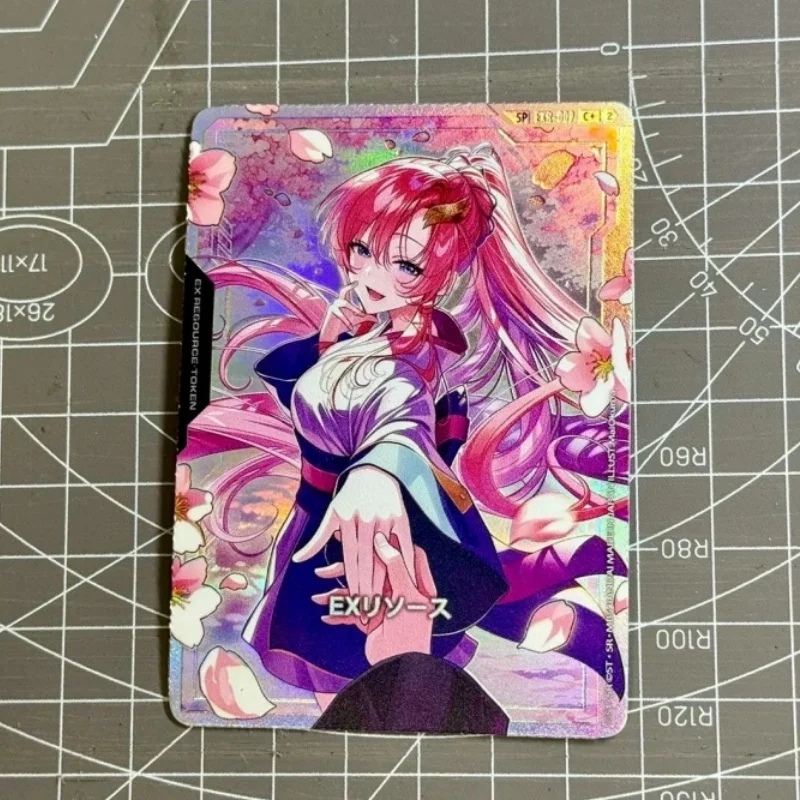 Suitable for Gundams DIY Lacus Clyne EX Resource Battle Token Card GD05 SPEX Laser Flash 1st Anniversary SP Commemorative Card