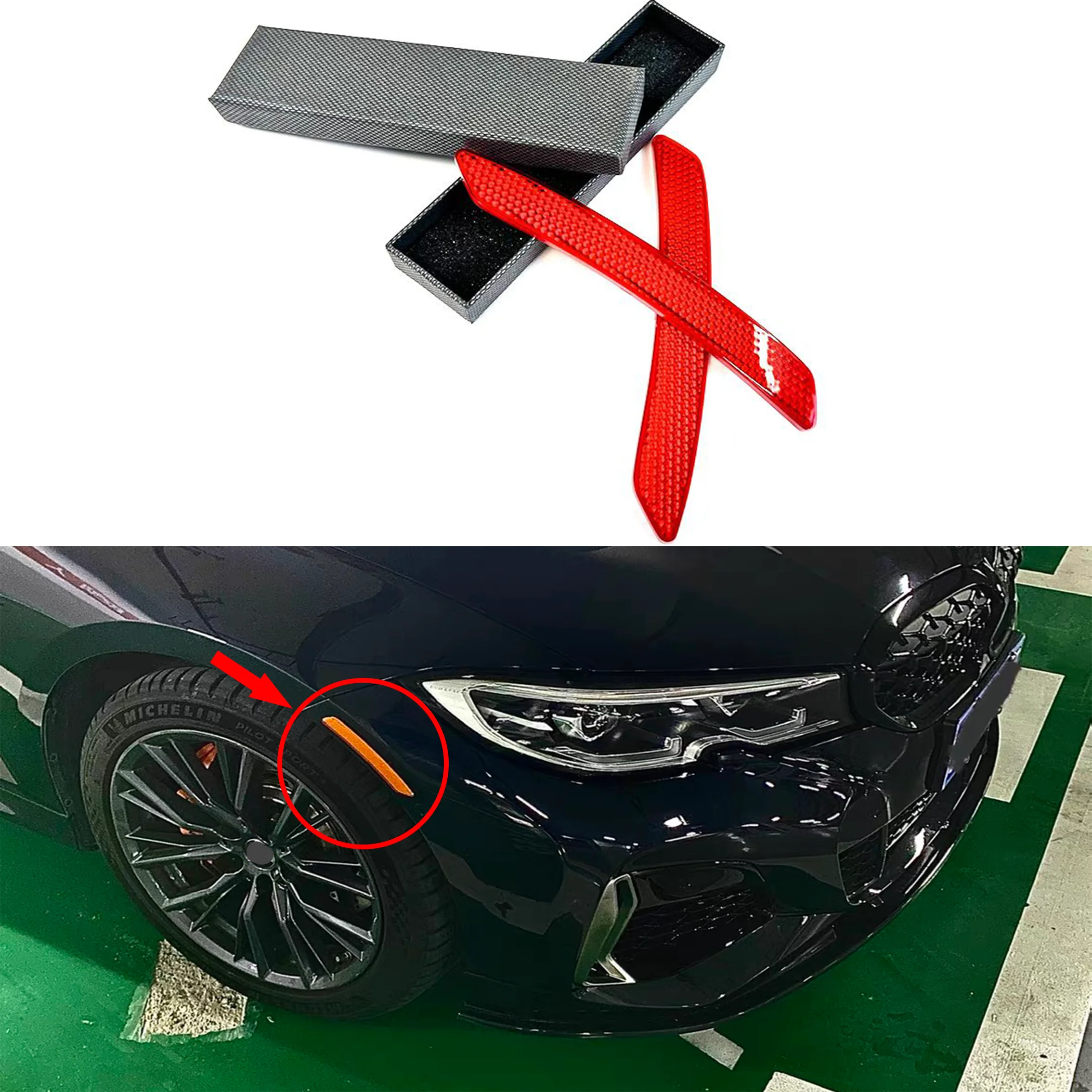 2 Chiếc Xe Ô Tô Phản Quang Dán Cánh Cửa Xe Dán Decal Cảnh Báo Phản Quang Băng Dải 3 Màu An Toàn Đánh Dấu Tự Động Phản Quang Dán