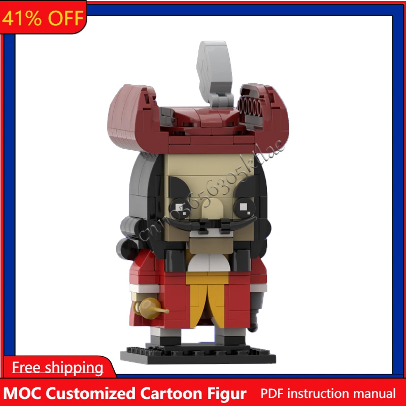 231 قطعة MOC الكلاسيكية الكرتون الكابتن هوك أرقام القراصنة الخالدة نموذج مخصص العمارة لتقوم بها بنفسك التعليم الجمعية مجموعة لعبة هدية