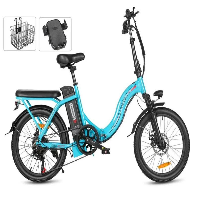 SAMEBIKE 500W Electric Bike for Adults 48V13Ah Removable Battery Foldable 20 Inch Fat Tire Urban Commuting CY20 POR E-Bike image 9