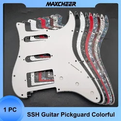 Pickguard de guitarra elétrica ssh, 3 camadas, 11 furos, placa anti-arranhões para guitarra elétrica fd st com parafuso