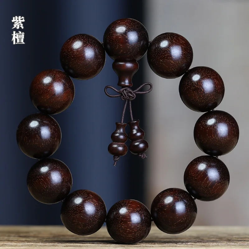 lobular red sandalwood bracelet men's Buddha beads 2.0 high-density bracelet rosary full of gold stars