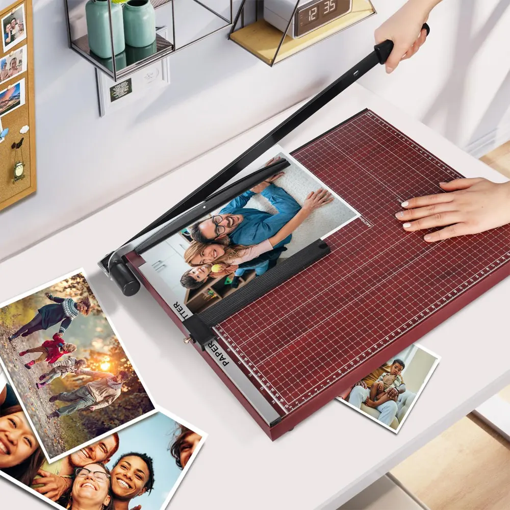 قاطعة بطاقات الورق الاحترافية مقاس A4، يمكنها قطع 12 ورقة من الورق، طول القطع 12 بوصة، مناسبة لقطع الورق للاستخدام المكتبي. #4