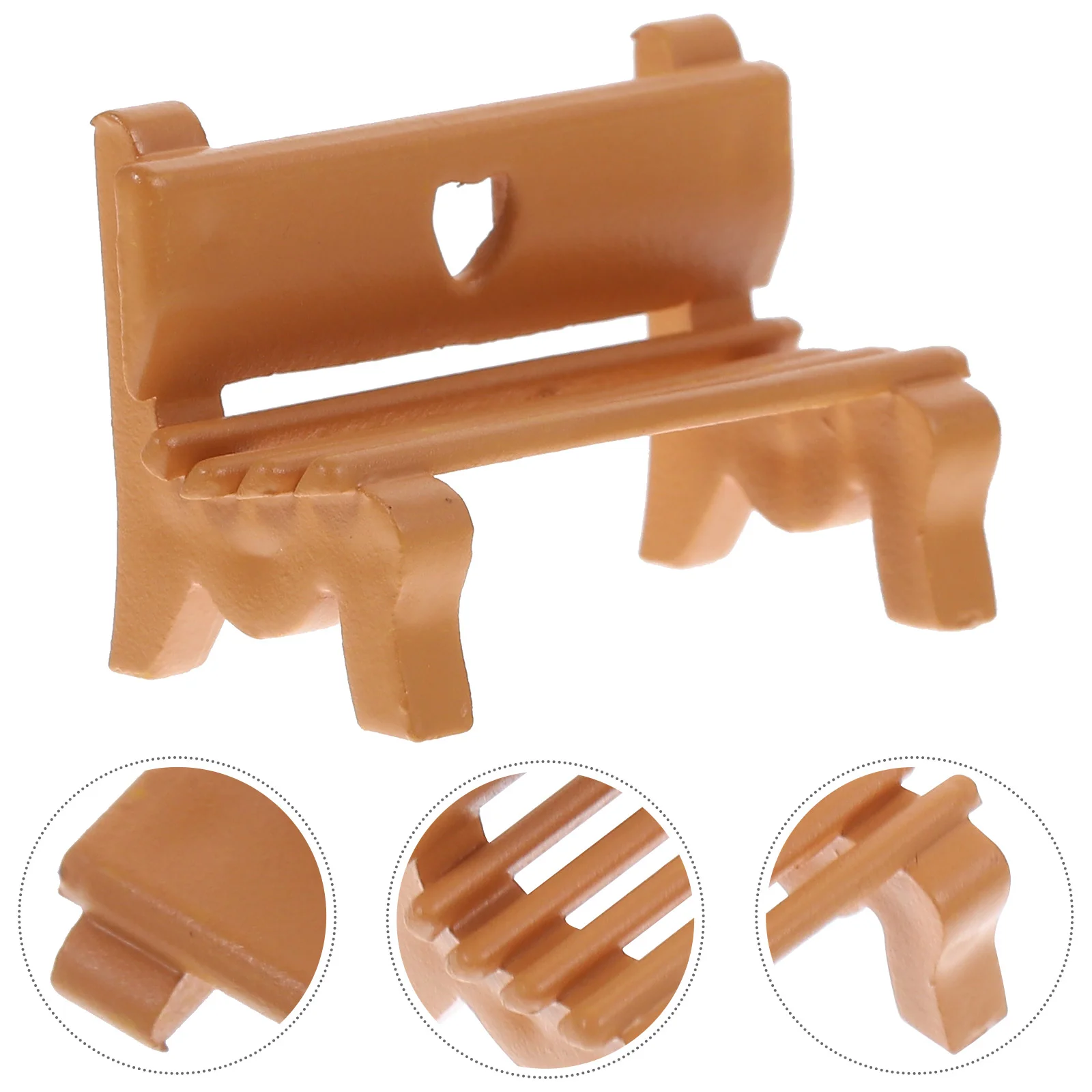 4 Pcs Model Mini Bench Toy Benches House Plastic Dollhouse Miniature Supplies