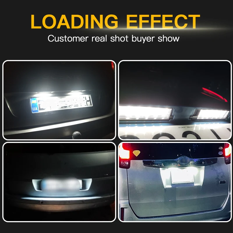For Toyota Auris MK2 E180 2012-2018,Aygo (AB40.KGB40.PAB40) 2014-2020,Avalon 1999-2012 LED License Plate Light Number Plate Lamp