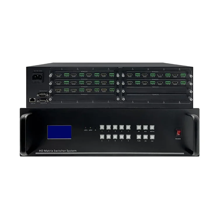 Single card 4CH 4K@30 HDM I Seamless Matrix  12 in 8 out Plug-in Seamless Hybrid Matrix Switcher Video