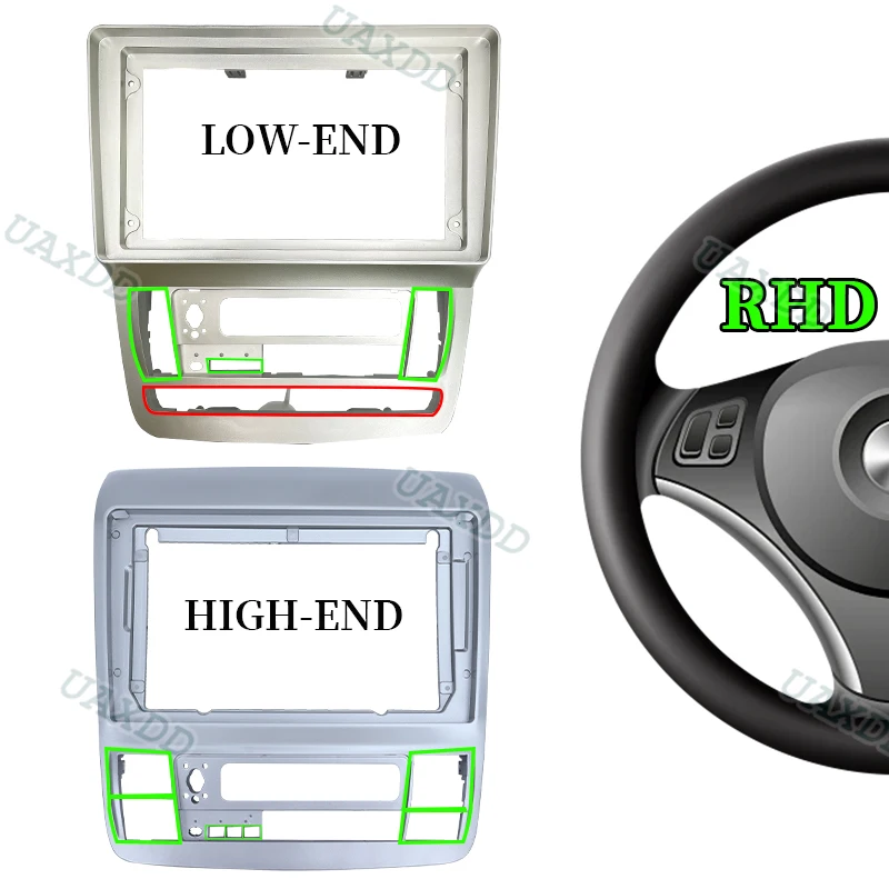 For 2003‑2007 Toyota Alphard 9INCH 2Din Radio Kit Console Frame Fascia Dashboard Panel Plastic Interior Replace Accessories Part
