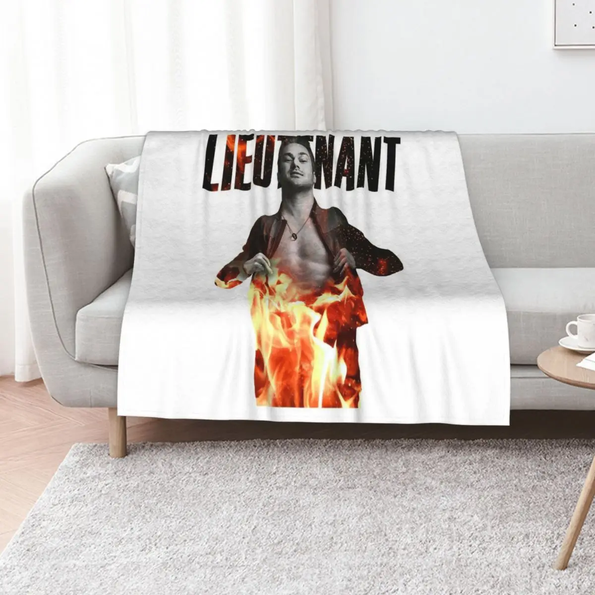 Retro Lieutenant Kelly Severide From Chicago Fireplease Arrest Me Once The Fires Out Throw Blanket Soft Big Beach Blankets