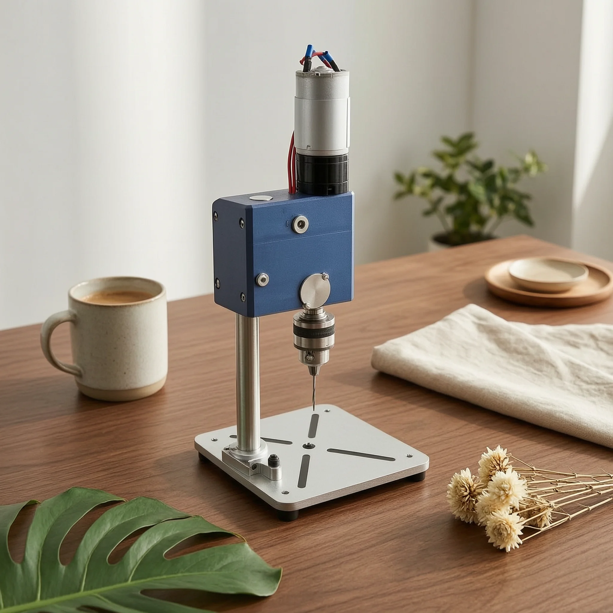 Mini Drill Press Compact Desktop Drill Press Workshop Machine Portable for Garage, Small Factory