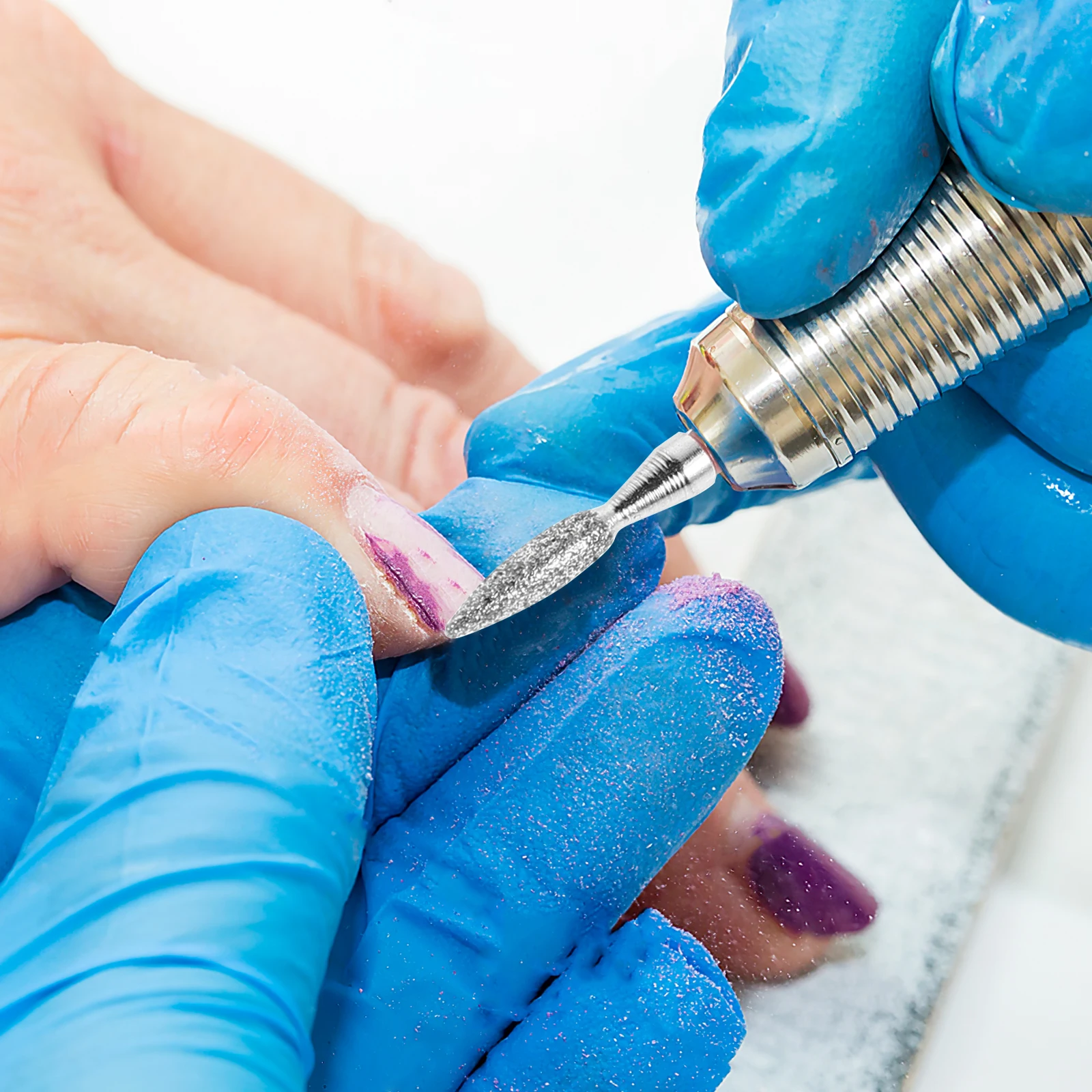 Set di punte da trapano per unghie da 6 pezzi Strumenti professionali per manicure in acciaio per la rimozione delle cuticole Lucidatura Rettifica Trapano per uso domestico in salone