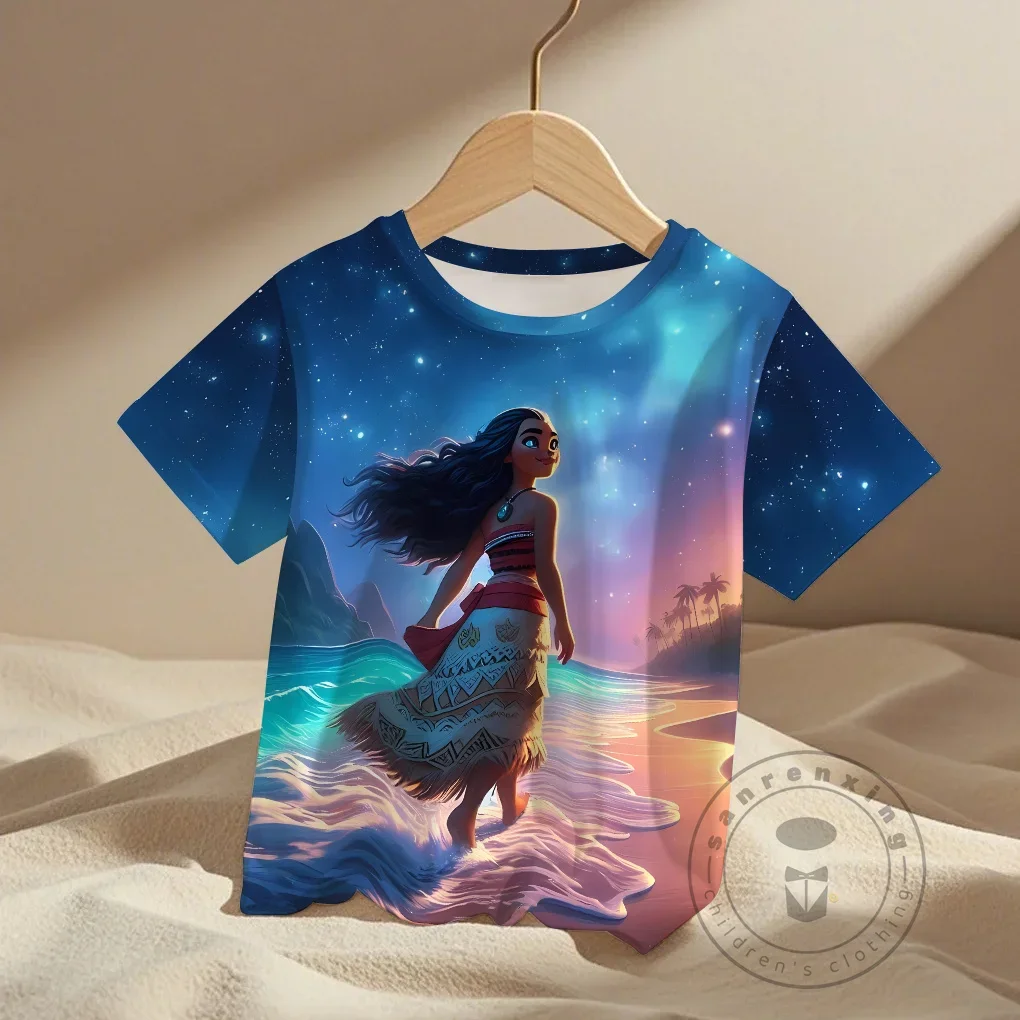 

Summer New Trend Disney's Moana 3D Print Cute Children's Short-Sleeved T-Shirt Cute Comfortable Versatile Boy And Girl T-Shirt