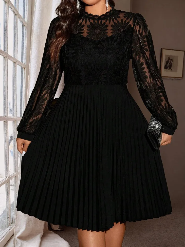 L-4XL Plus Size Clothes Dresses Women Spring Autumn Robes Long Sleeve Street Style Casual 3XL Big Size Midi Dress Oversized