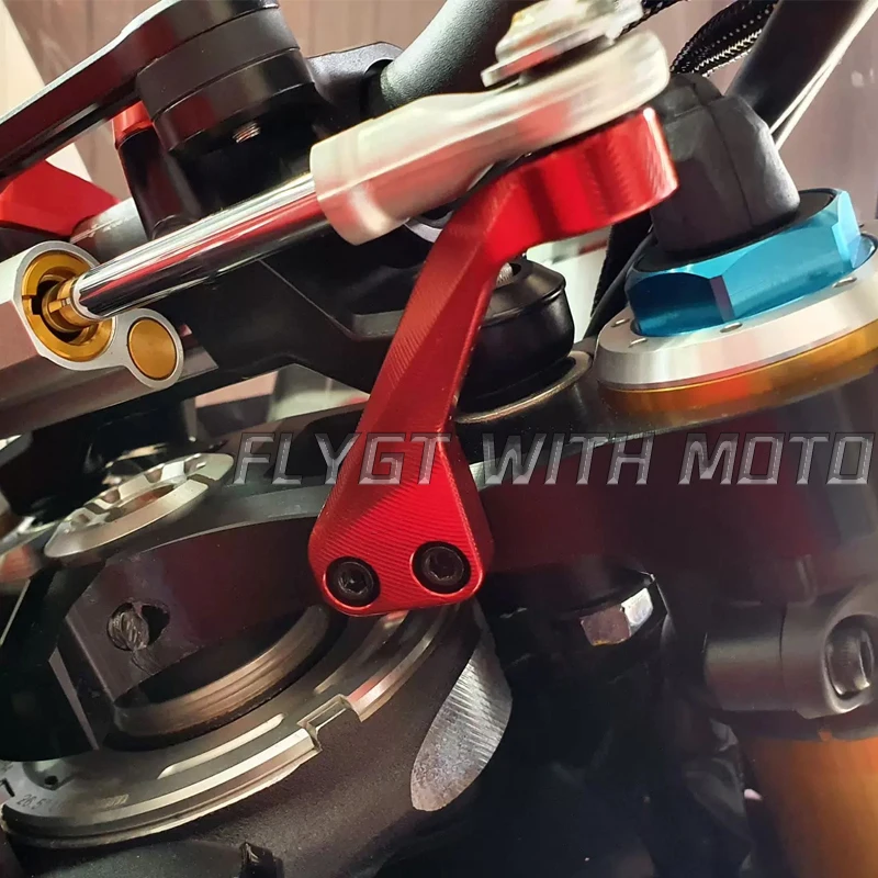Кронштейн рулевого демпфера мотоцикла, стабилизатор, поддержка защиты от сотрясений, безопасный аксессуар, подходит для Ducati Streetfighter V2/V4 2018-