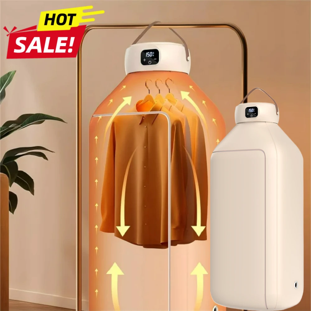 

Профессиональная 2026 новая портативная домашняя мини-сушилка для комнаты в общежитии, портативная быстросохнущая подвесная складная умная сушилка с таймером, прочная