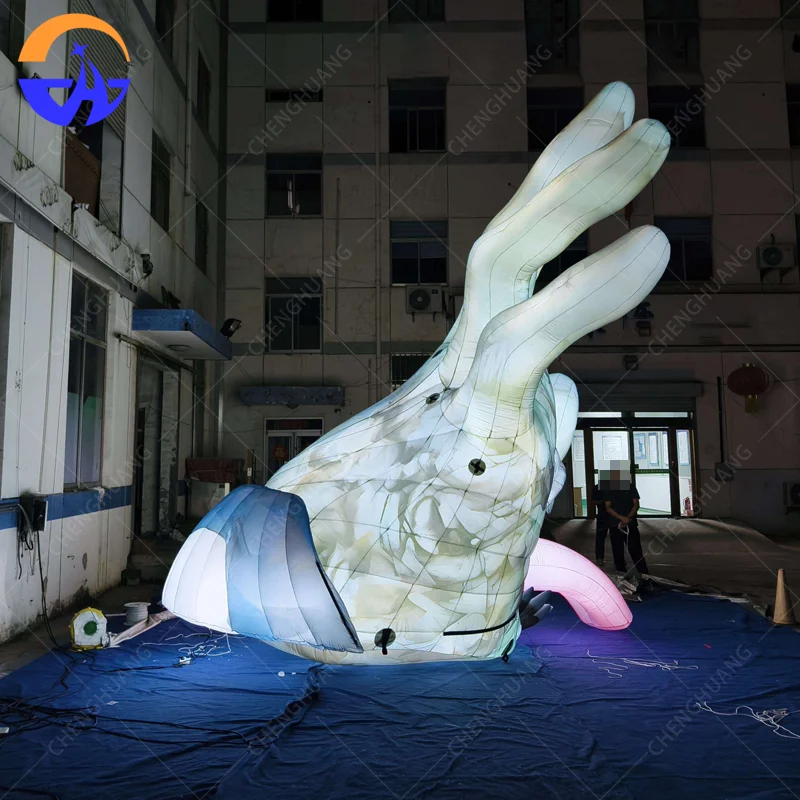 

High Quality Heavy-Duty Inflatable LED Monster Hand for Outdoor Long-Term Advertising Display