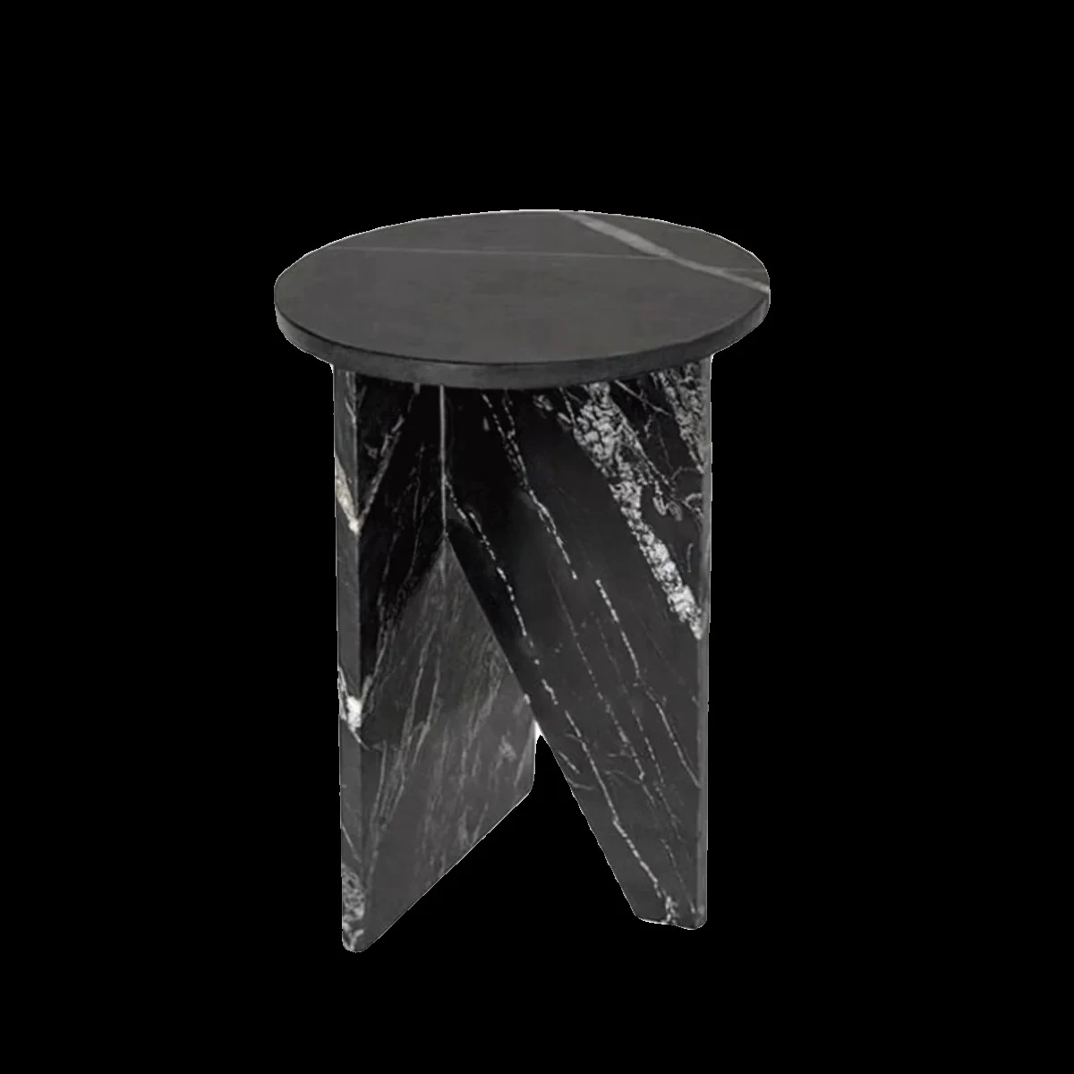 

Light luxury sofa corner few round natural marble side table very simple small coffee table