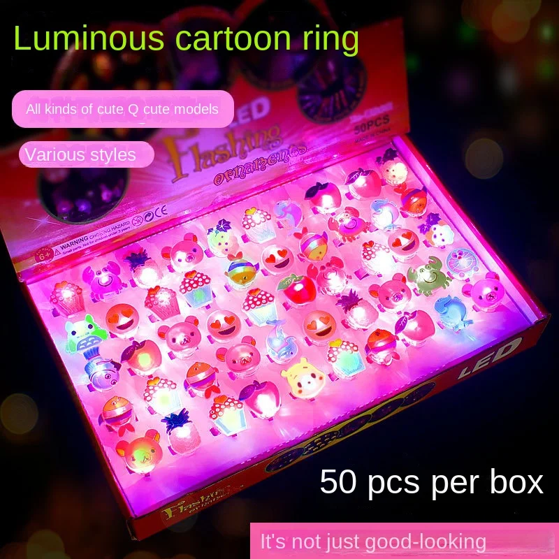 

Luminous Ring Children's Small Toys Square Toy Night Market Stall Luminous Stall Yiwu Floor Push Kindergarten Gifts