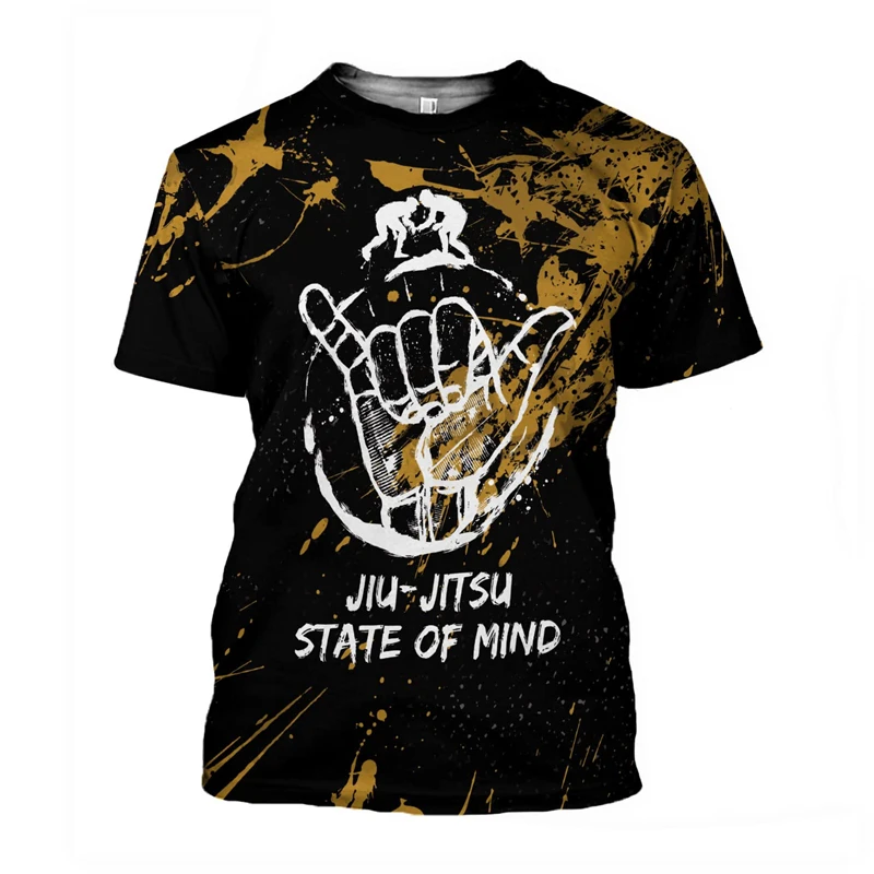 

Brazilian Jiu Jitsu Hardman T-shirt for Boys and Girls Jiu Jitsu Enthusiasts Street Wear Short Sleeve Harajuku Style Top T-shirt