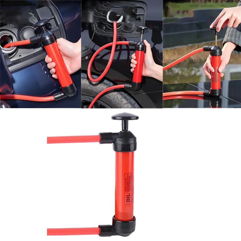 Manual Oil Pump Portable Hand Siphon Hose Fluid Transfer Tool Petrol Diesel Water Extractor Suction Pipe for Car Motor Boat