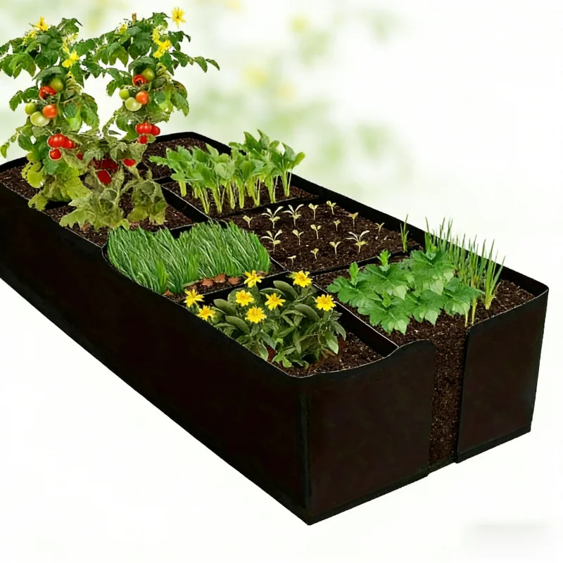 Home Gardening128Gallon8Grid Planting Bag Breathable Thickened Three-Dimensional Vegetable Potato Planting Pot Growth Bag