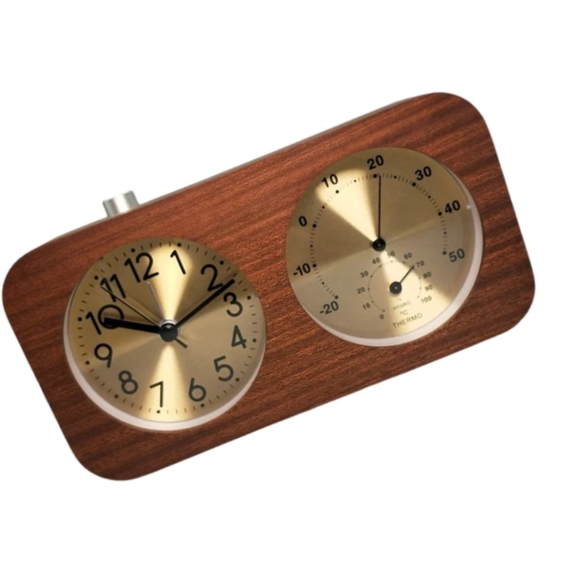 Multipurpose Quiet Alarm Clock Thermometer Hygrometer with Arabic Numerals