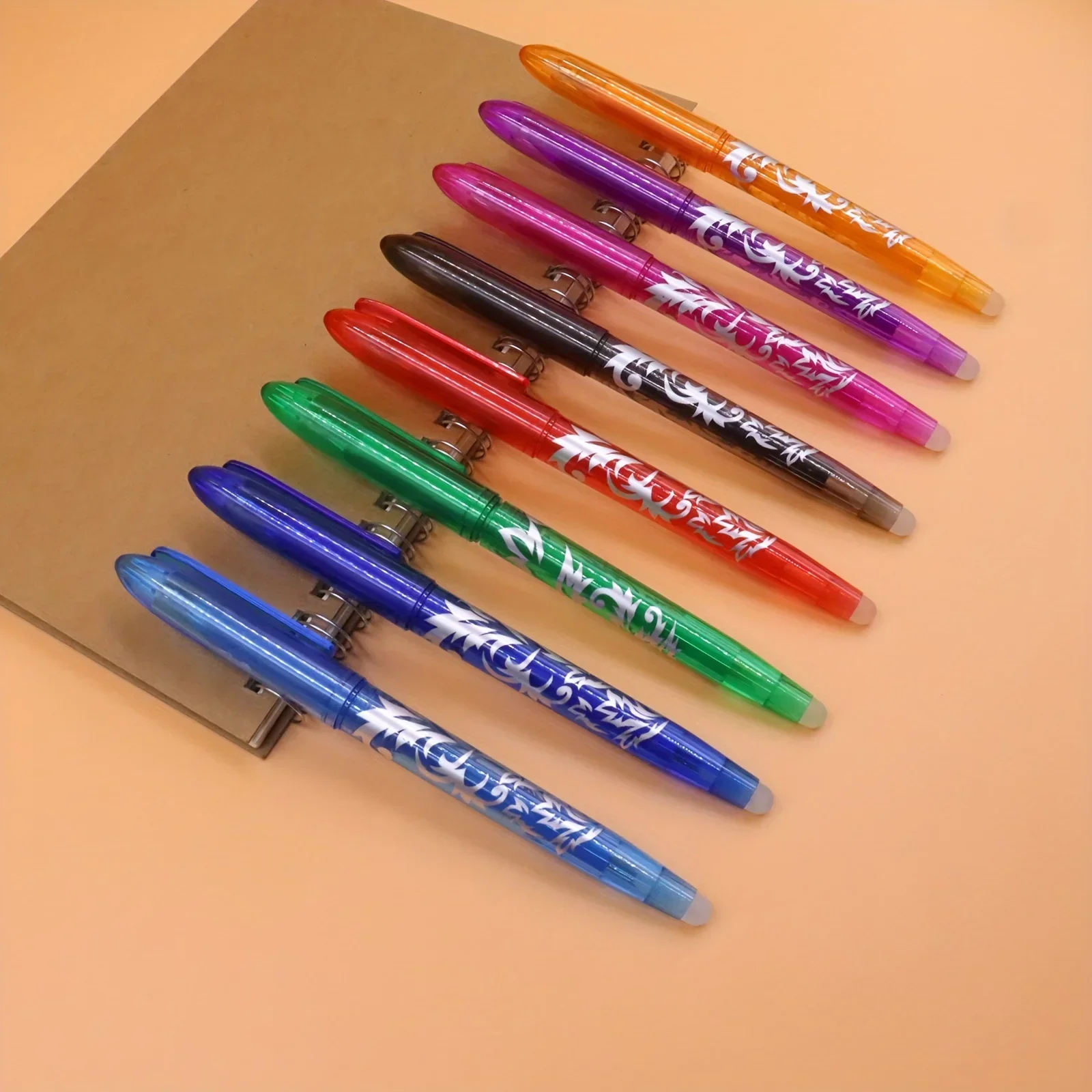 

8/4pcs Multi-Color Erasable Gel Pen 0.5mm Tip Painting Writing Drawing School Black Blue Red Pink Orange Green Purple Light Blue