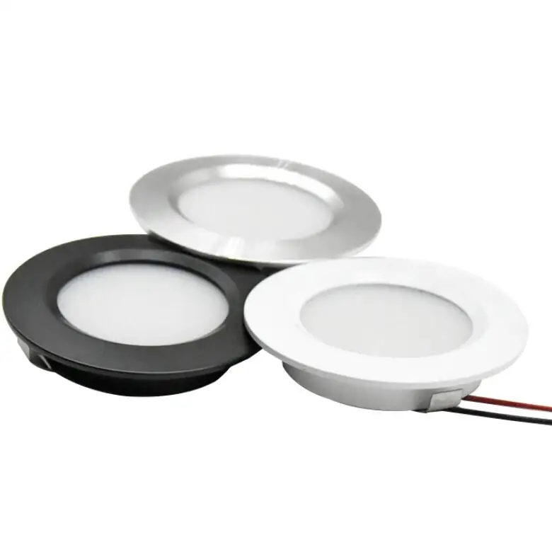 

12V 3W Mini LED Spot Light Round Ultra Slim Dimmable Recessed Ceiling Downlight Cabinet Showcase Boat Indoor Lighting