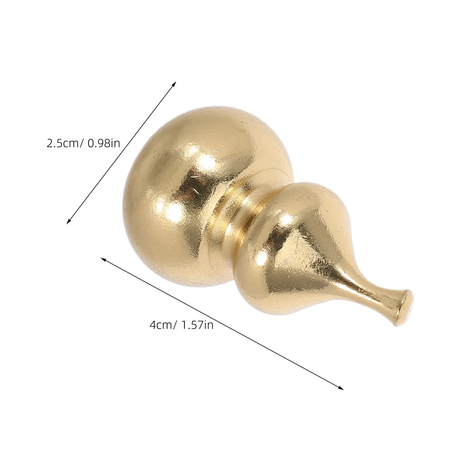 2Pcs Yellow Brass Cabinet Knockers Gourd Shape Vintage Decorative Drawer Pulls Kitchen Cabinet Handles Retro Wardrobe Door