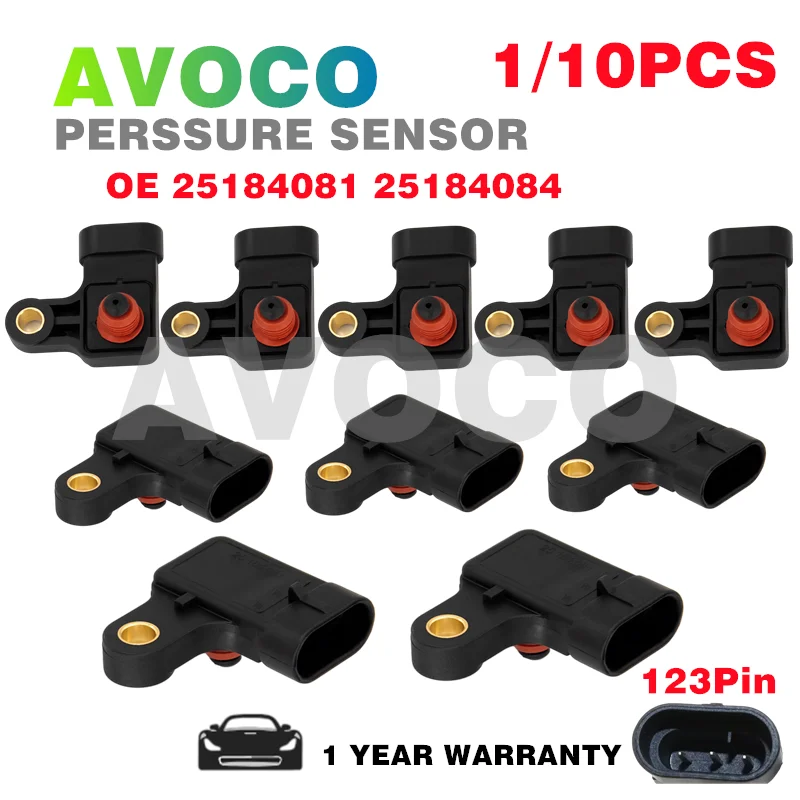 

1/10PCS 25184081 25184084 MAP Sensor Fits Chevy Aveo 1.4L Daewoo Matiz Kalos 2.0L Manifold Absolute pressuRE