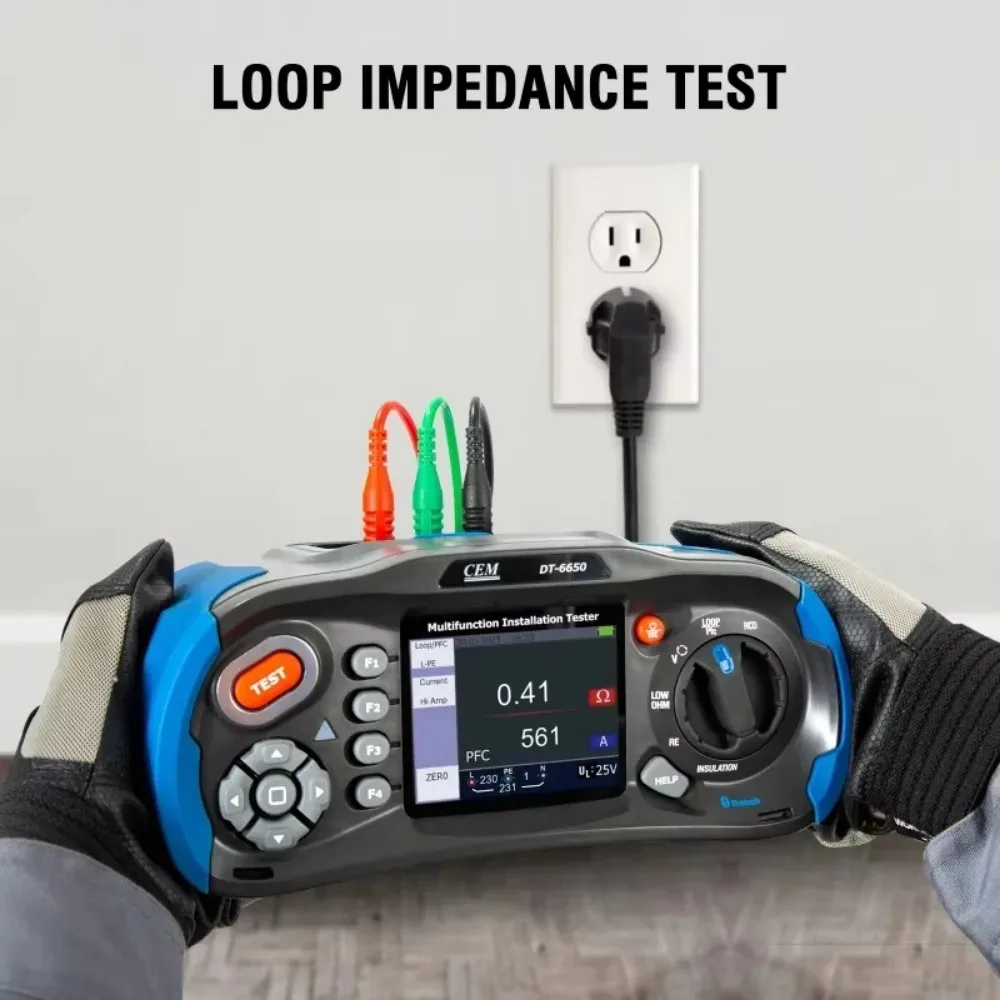 Multifunction Installation Tester DT-6650 With Insulation Resistance, Earth Resistance, Loop Impedance, Voltage,RCD, PFG PSC