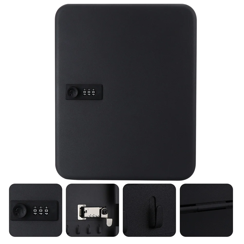 28 فتحة صندوق تخزين المفاتيح خزانة أمان المفاتيح المثبتة على الحائط مع قفل برمز ومقاوم للخدش للاستخدام على المدى الطويل #4