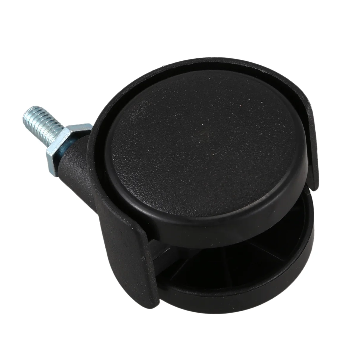 BVBV 6 مم جذع ملولب 40 مم عجلة مزدوجة قابلة للتدوير باللون الأسود