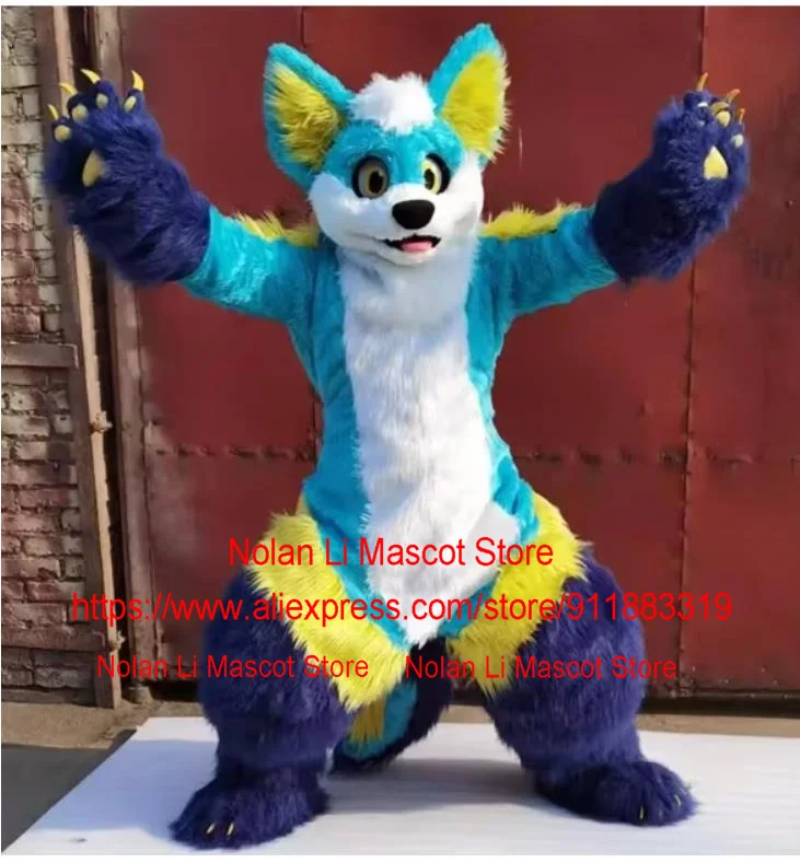 

High Quality Husky Dog Fox Wolf Mascot Costume Adult Cartoon Set Role-Playing Fur Advertising Game Birthday Party Gift 395