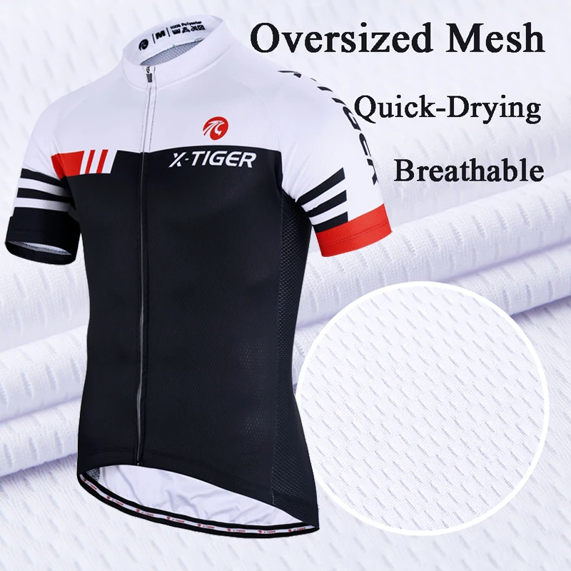 X-TIGER Cycling Jersey Sets Cycling Bicycle Suit Bicycle Short Sleeve Cycling Clothing Bike Maillot Cycling Jersey Bib Shorts