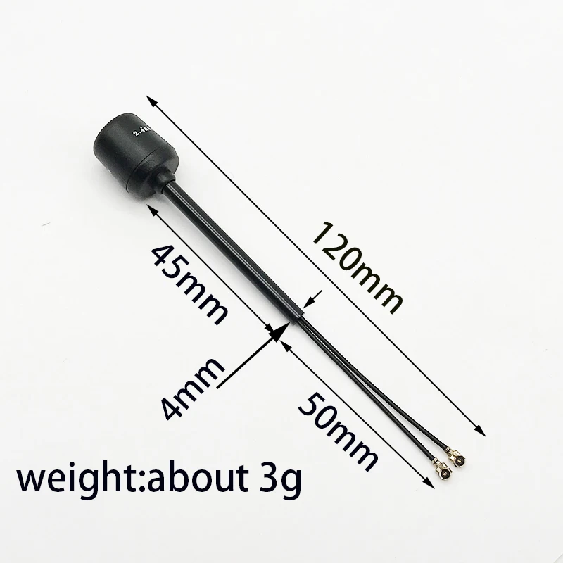 Dual-Band 5.8Ghz/2.4Ghz ipx1/UFL 120mm/150mm LHCP Long-distance Antenna for DJI O3 Air Unit FPV System Racing Drone