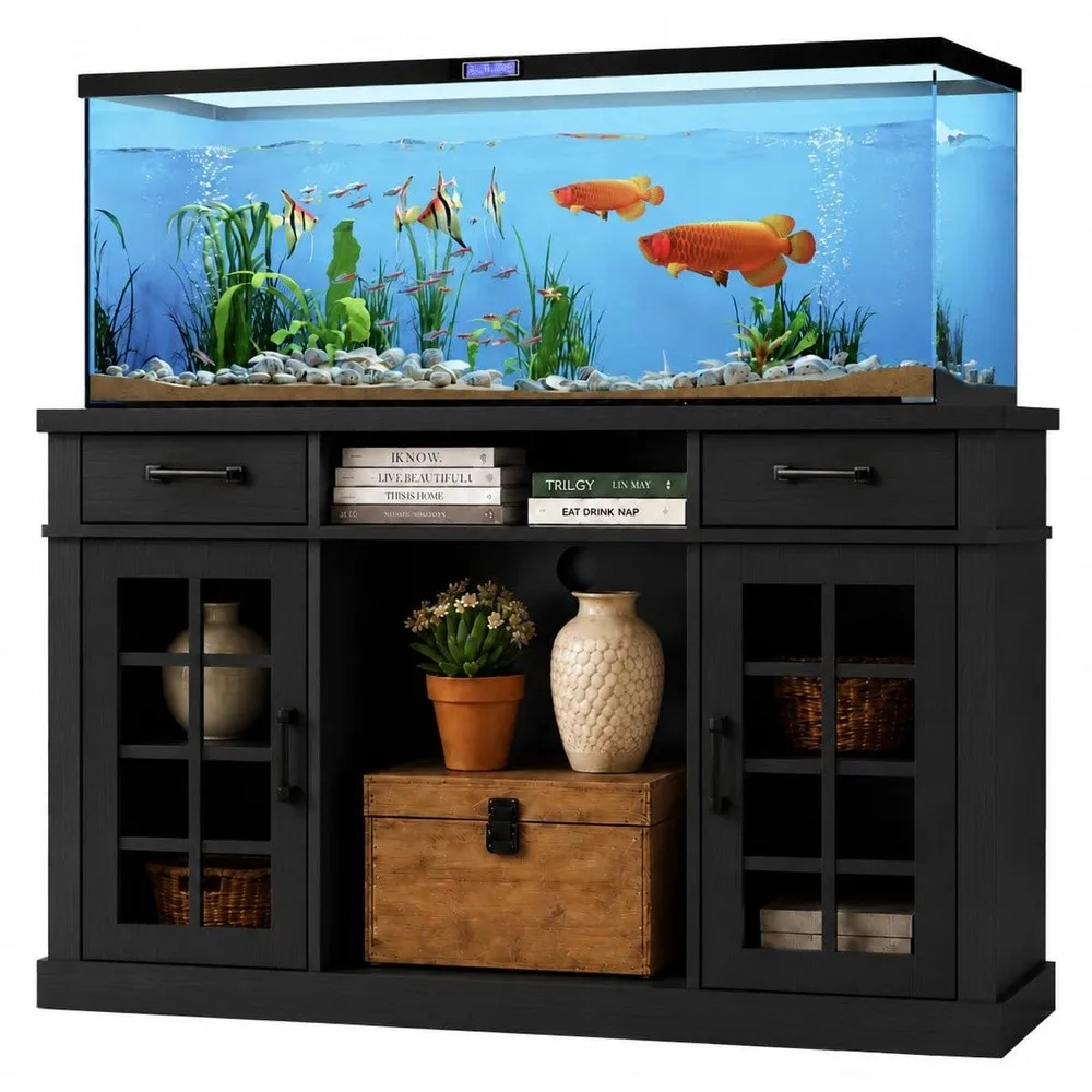 55 75 Gallon Fish Tank Stand 75 Gallon Aquarium Stand 1100LBS Black