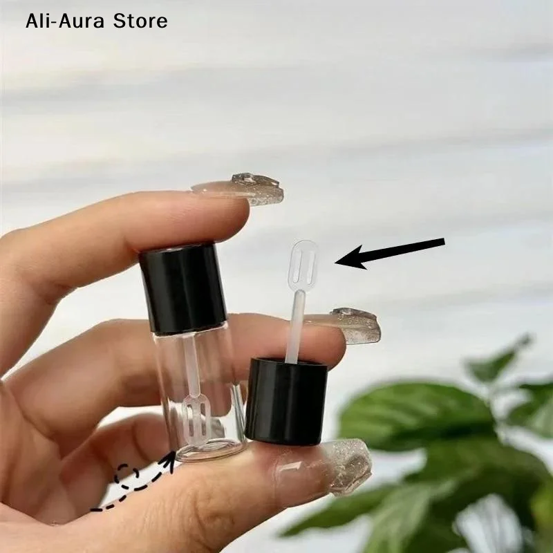 5/10PCS Mini Refillable Bottles Liquid Foundation 4ml Subpackage Travel Empty Bottle Mini Digging Spoon Glass Cosmetics Tools