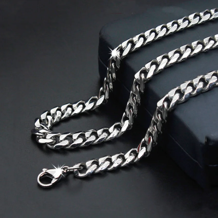 Fashion High-end New Stainless Steel Necklace Six Face Magic Chain Domineering Men's Jewelry Sweater Chain Hot Sale