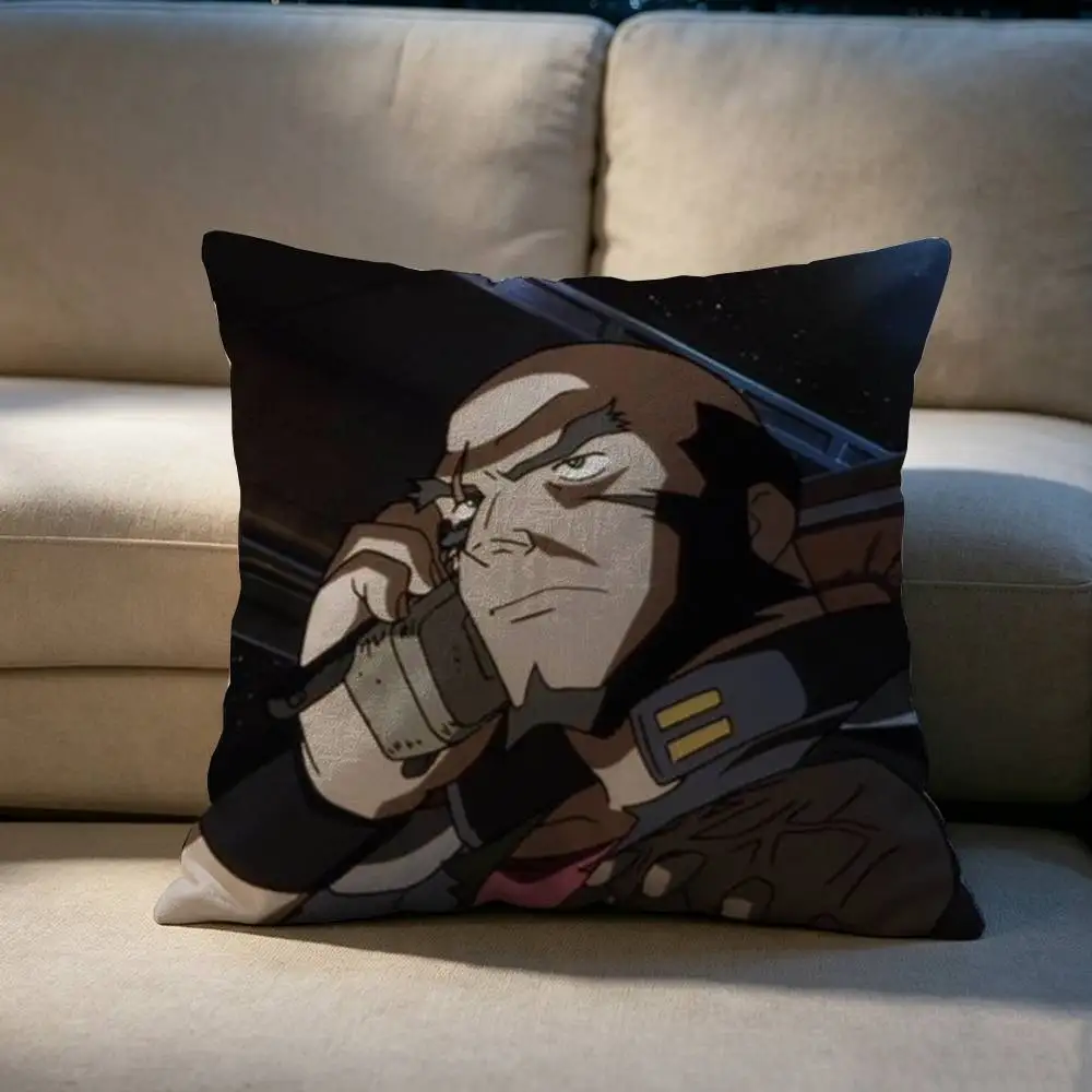 Jet Black Cowboy Bebop Double-sided printed pillow cover Solid color minimalist pillowcase, fits all bedroom styles