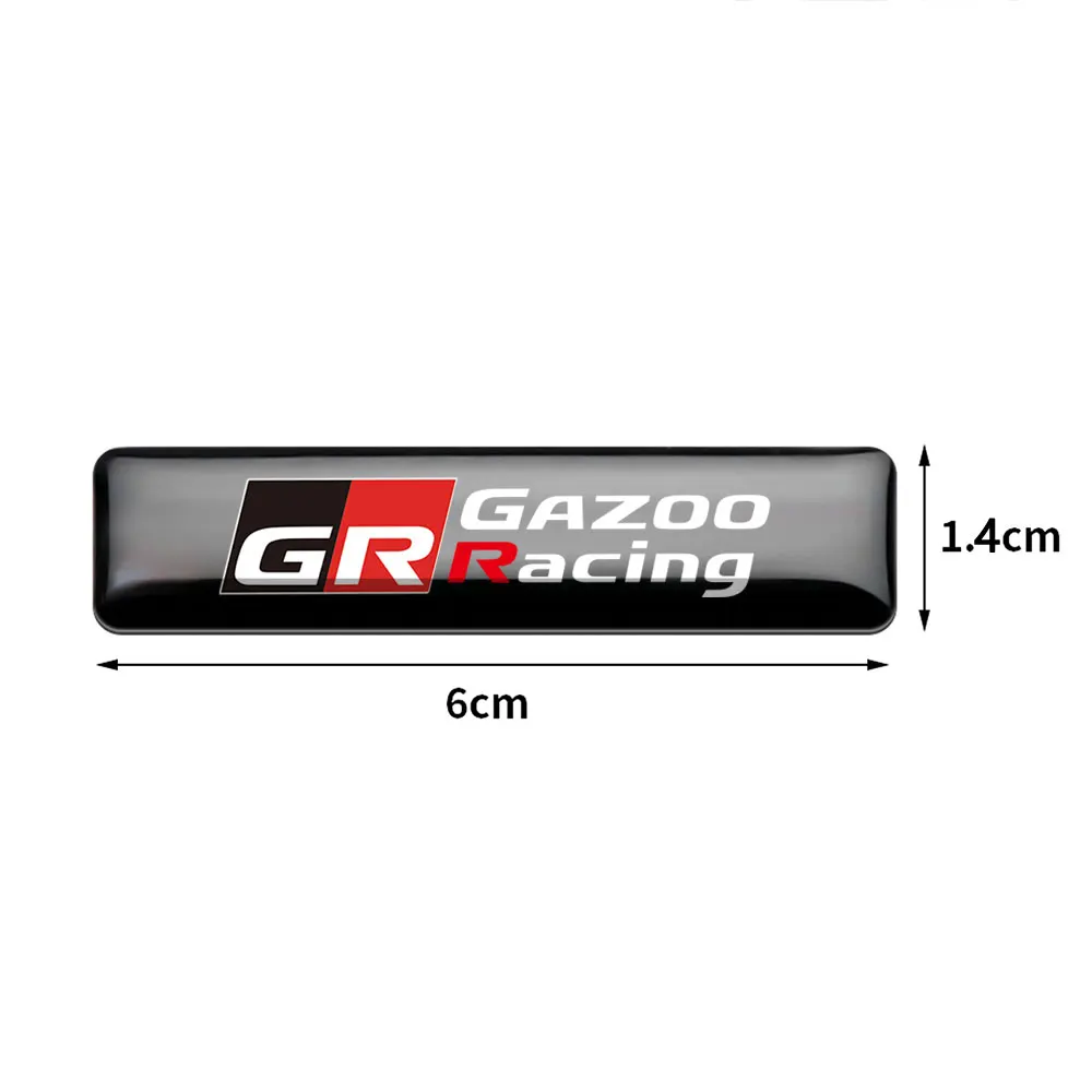 2PCS GR GRZOO RACING Emblem Car Interior Exterior Decoration Sticker for Toyota Prius C-HR Avensis Camry Yaris Rav4 Prado Avalon