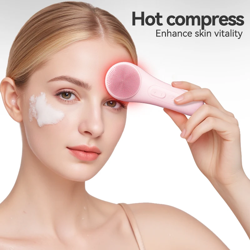 فرشاة تنظيف الوجه الكهربائية القابلة لإعادة الشحن IPX7، مناسبة للرجال والنساء، والتقشير والتدليك والتنظيف - #3