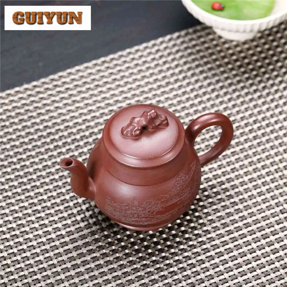 330ml Yixing Purple Clay Teapots Handmade Taihu Lake Stone Pot Raw Ore Dragon's Blood Sand Mud Kettle With Infuser Zisha Tea Set