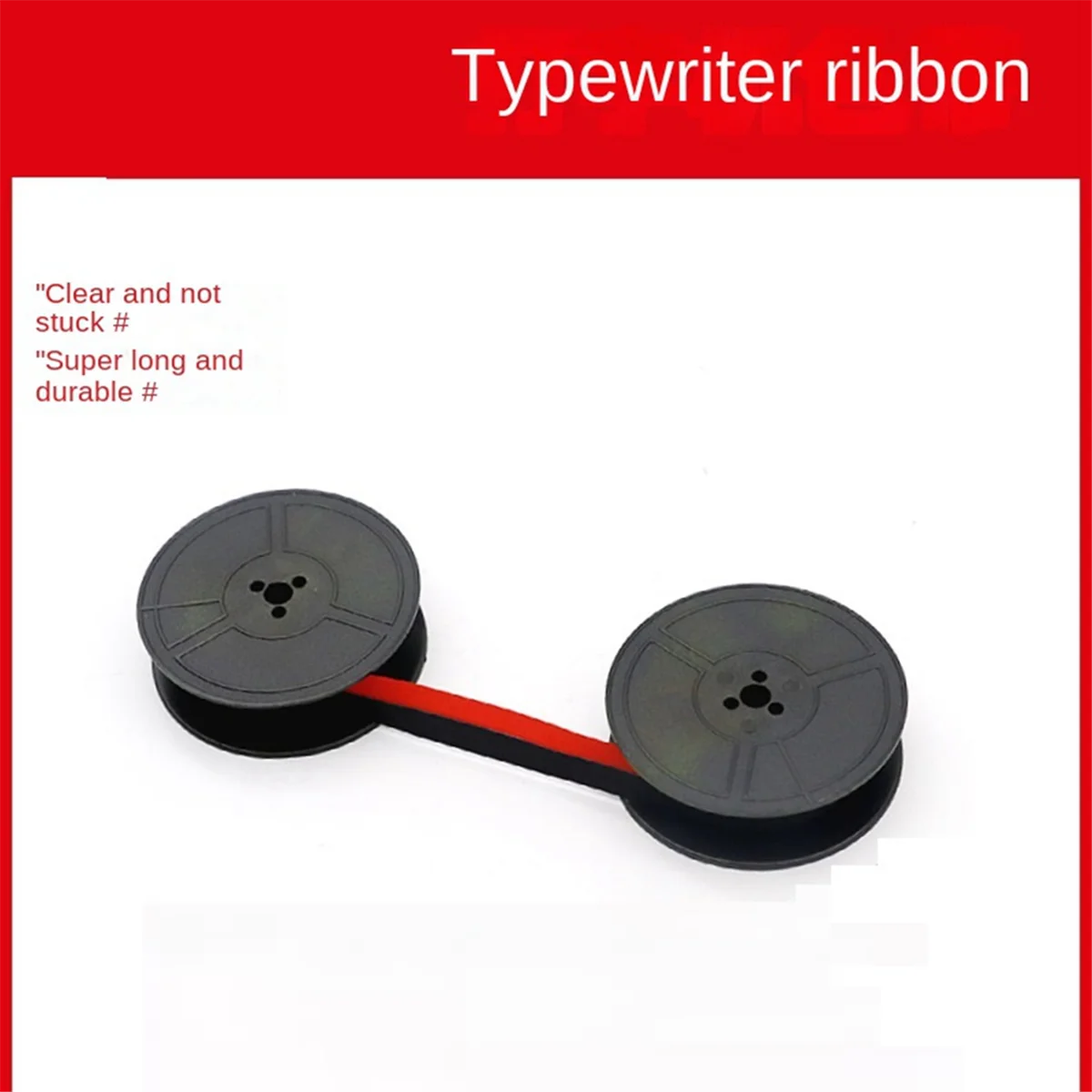 1PCS GR1 Typewriter Ribbon Twin Spool Typewriter Ribbon Replacement for Most Typing Ribbon (Black&Red)