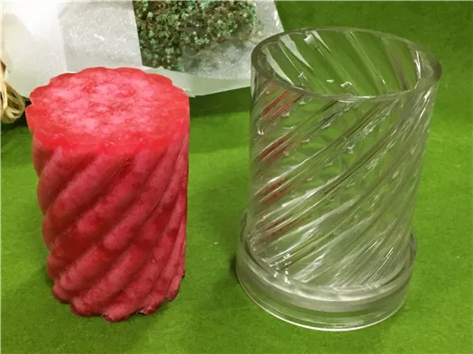 Espiral circular plana DIY con modelo de vela para hacer velas de 5cm de diámetro, molde de vela resistente a altas temperaturas para bricolaje