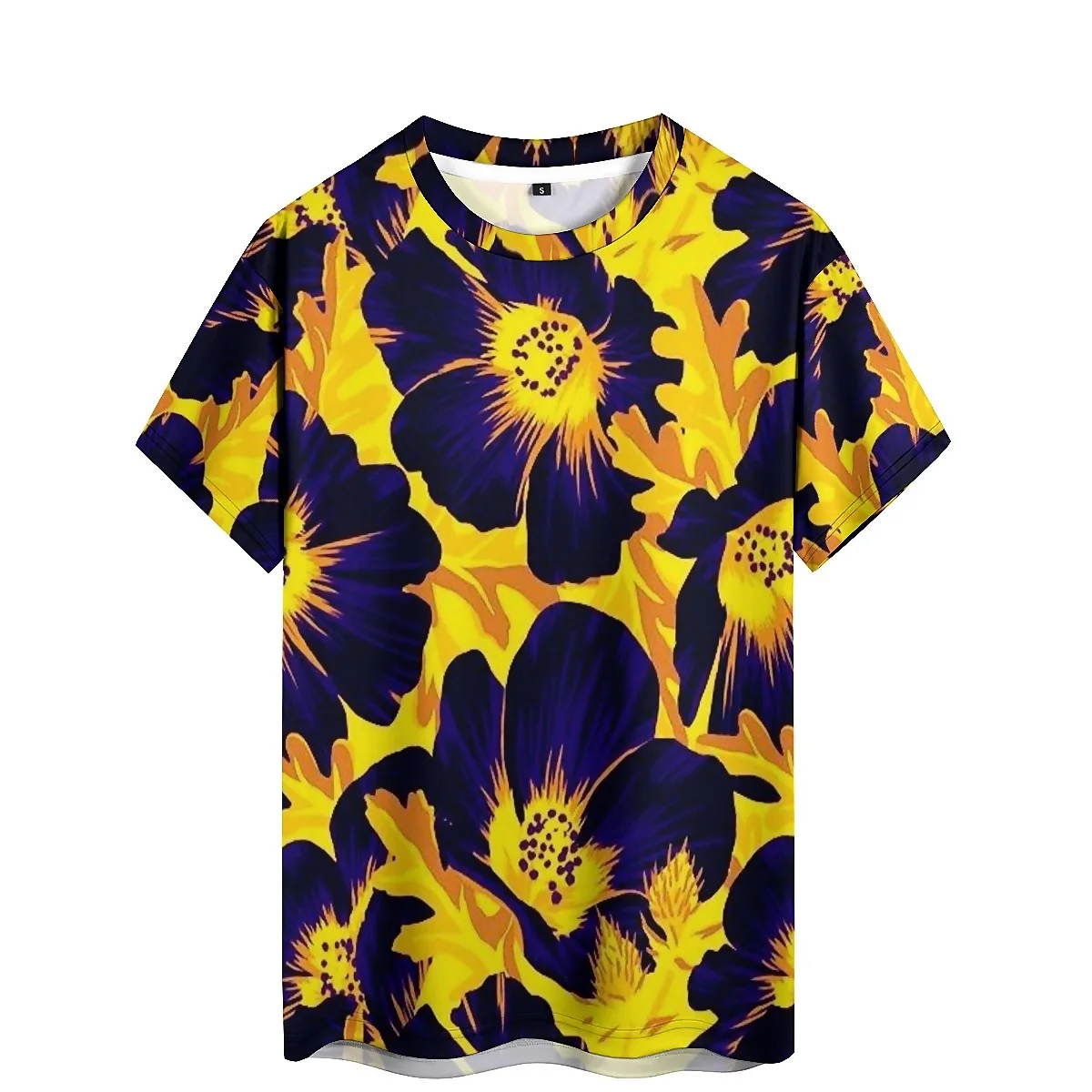New Men's Anime Cartoon Harajuku Style 3D Printed Short Sleeve T-shirt Loose Polyester Fiber Soft and Comfortable Breathable Fab