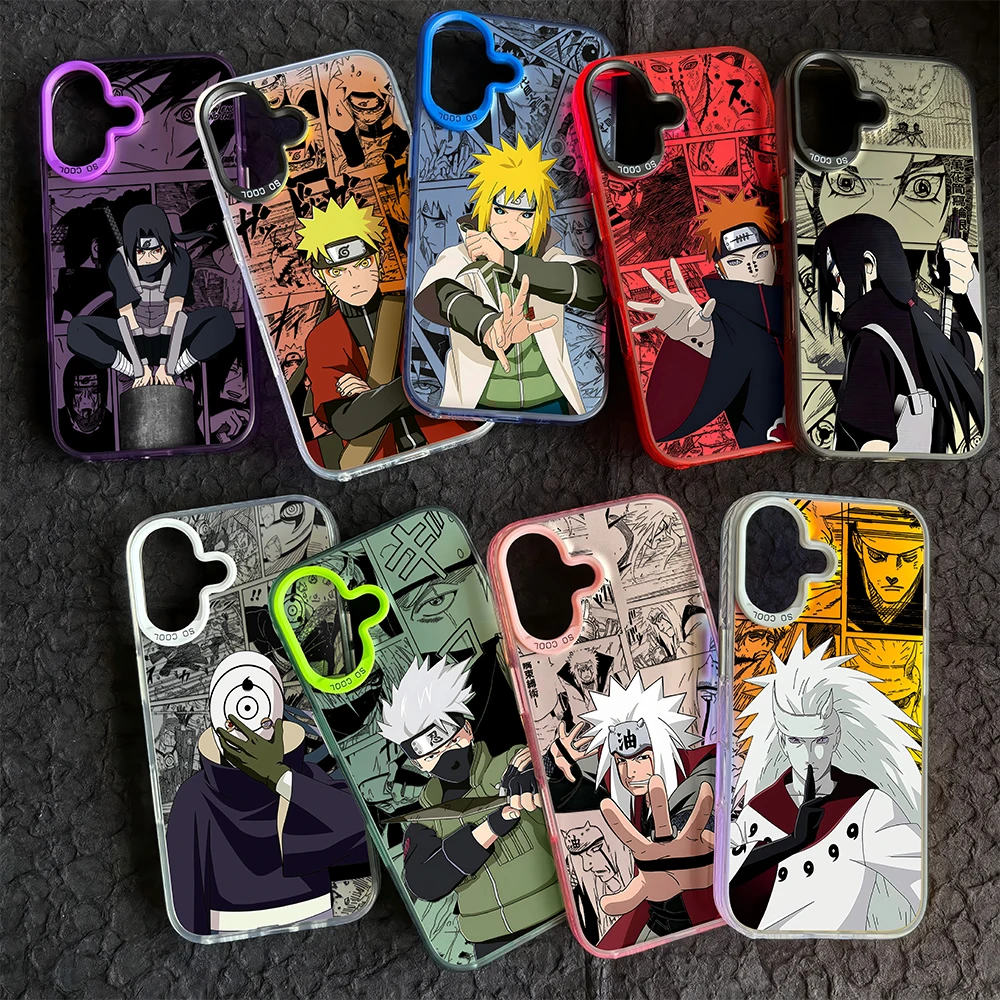 Capa de Celular Antichoque Fosca para iPhone N-Narutos 17 17e 16 15 14 13 12 11 mini Pro Max X XR XSMAX Air Plus K-Kakashies