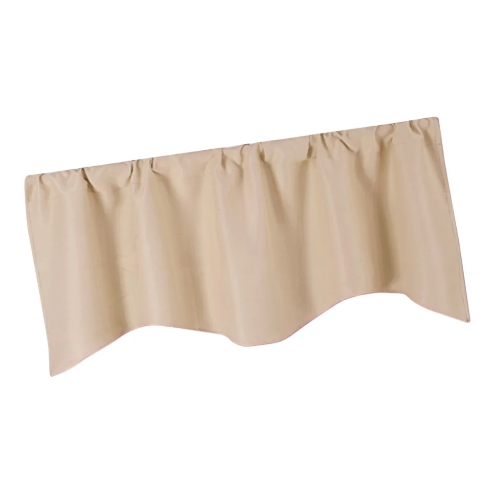 Krótkie zasłony zaciemniające premium na drzwi kuchenne lub okno, beżowe, nowoczesny, prosty design, dekoracja do domu, hotelu, salonu, sypialni.