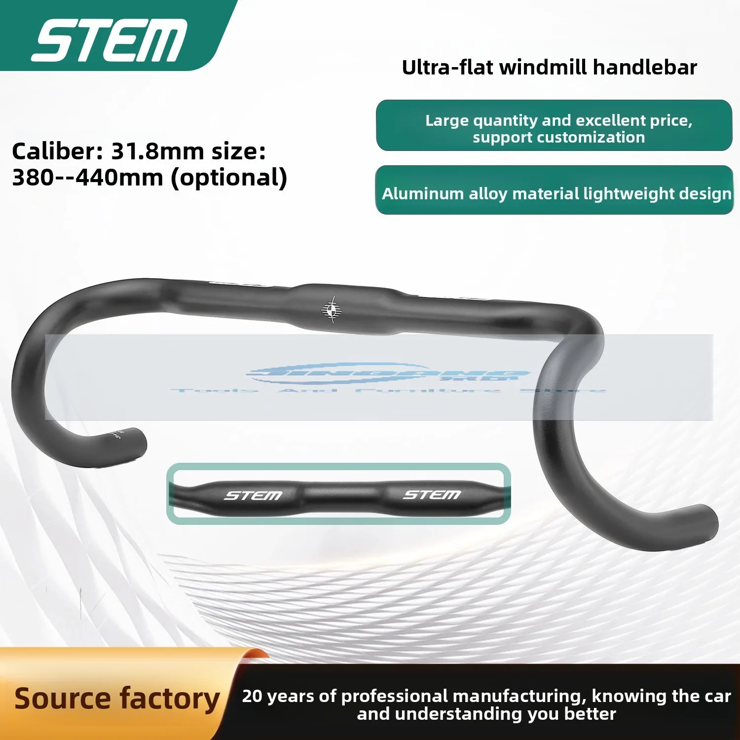 

STEM road car flat windbreaker handlebar, ultra-light aluminum alloy bend handle 31.8 bicycle bend handle accessories