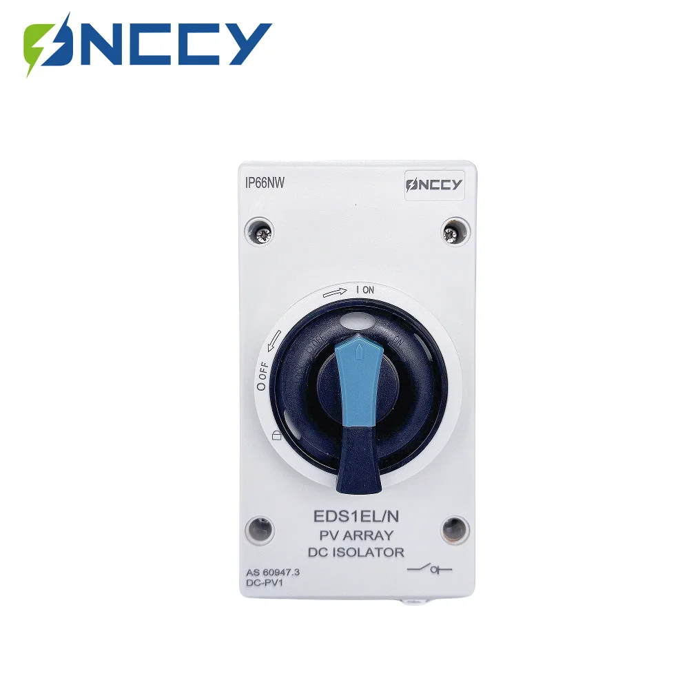 ONCCY Waterproof IP66 Solar Disconnect Switch 4Pole DC1500V 32Amp Isolator Solar Switch with Enclosure for Rooftop Solar Systems